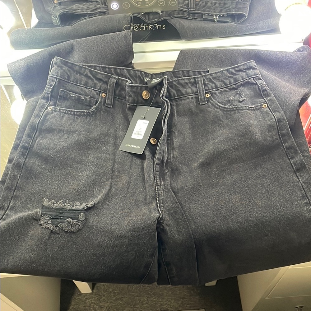 Fashion Nova Mom Black Jeans